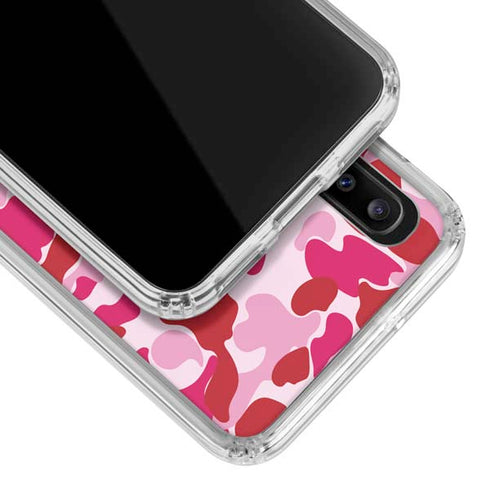 Pink Street Camo Galaxy A30 Clear Case