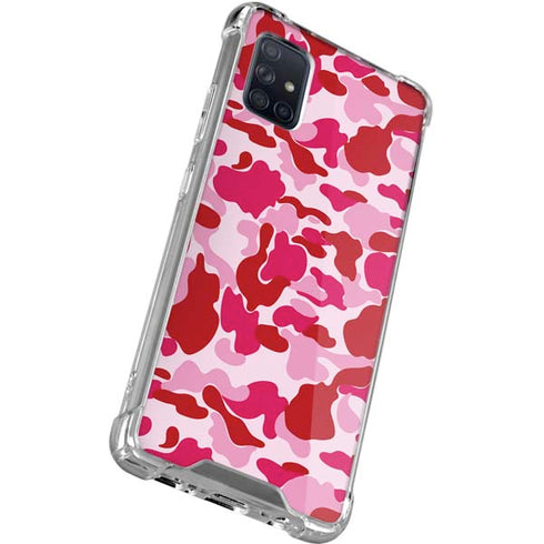 Pink Street Camo Galaxy A71 5G Clear Case