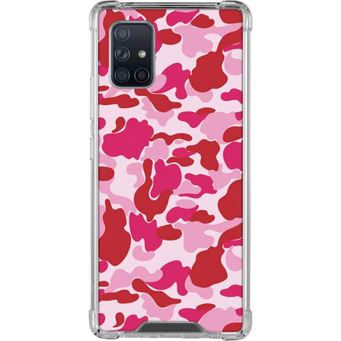 Pink Street Camo Galaxy A71 5G Clear Case