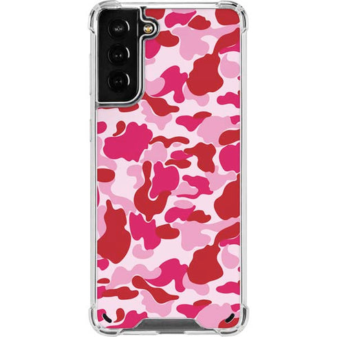 Pink Street Camo Galaxy S21 Plus 5G Clear Case
