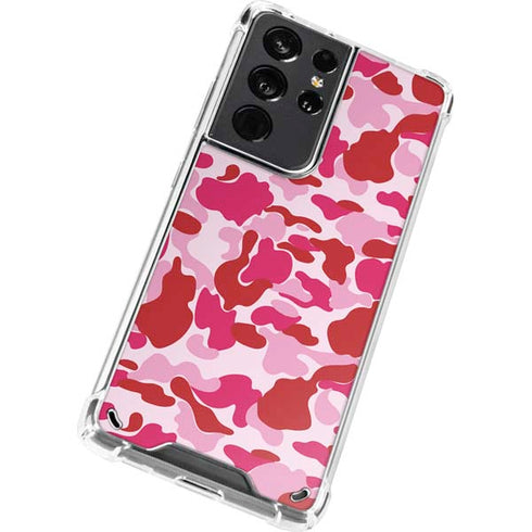 Pink Street Camo Galaxy S21 Ultra 5G Clear Case