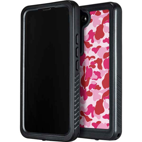Pink Street Camo Galaxy S23 Waterproof Case