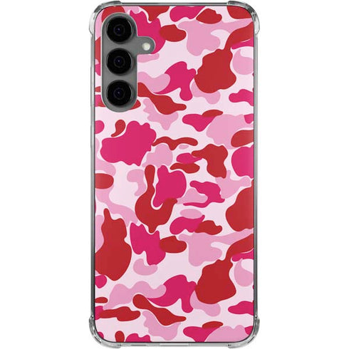 Pink Street Camo Galaxy S24 Plus Clear Case