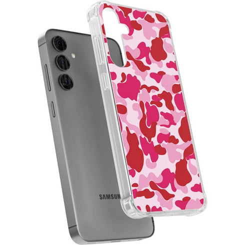 Pink Street Camo Galaxy S24 Plus Clear Case