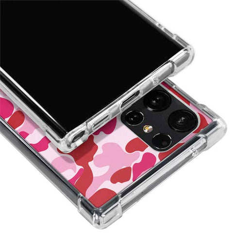 Pink Street Camo Galaxy S24 Ultra Clear Case