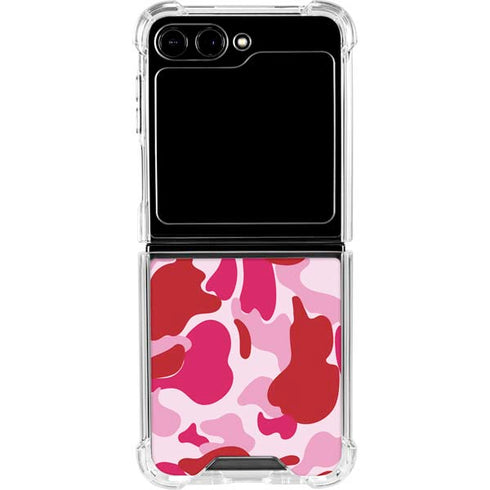 Pink Street Camo Galaxy Z Flip5 5G Clear Case