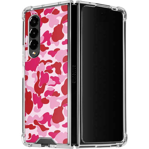Pink Street Camo Galaxy Z Fold4 5G Clear Case