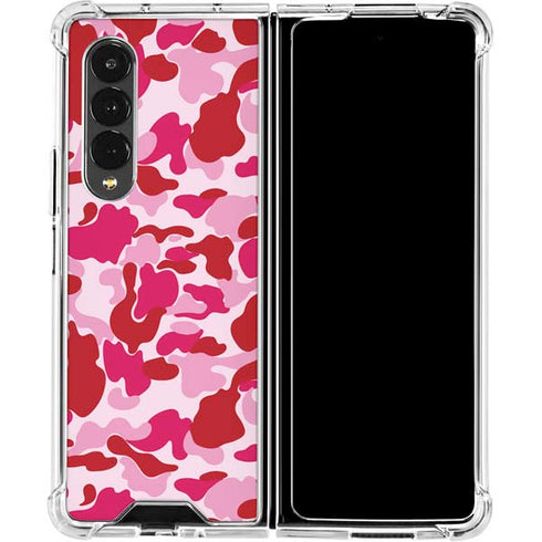 Pink Street Camo Galaxy Z Fold4 5G Clear Case