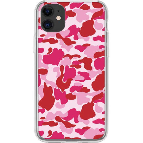 Pink Street Camo iPhone 11 Clear Case