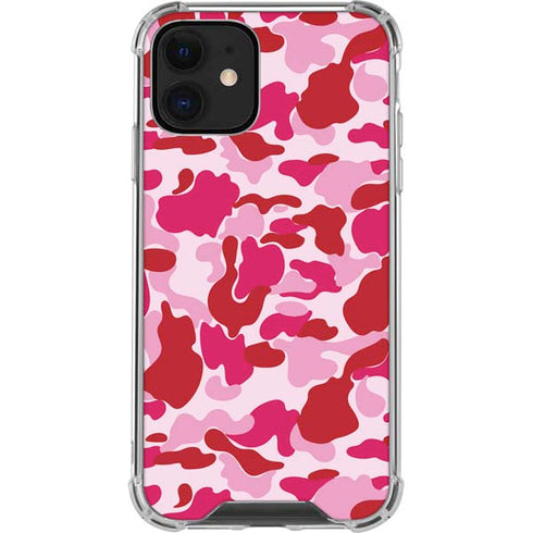 Pink Street Camo iPhone 12 Mini Clear Case