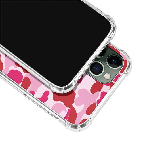 Pink Street Camo iPhone 12 Pro Clear Case