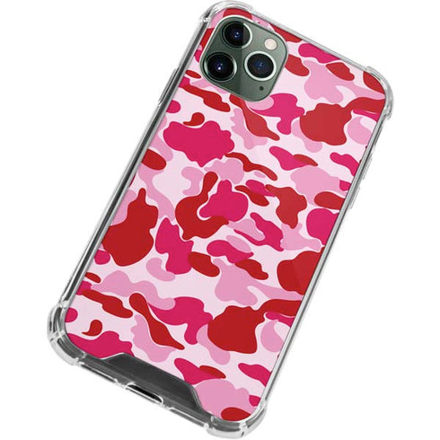 Pink Street Camo iPhone 12 Pro Clear Case