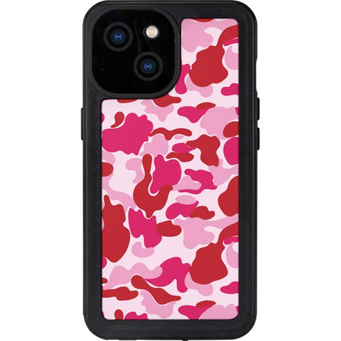 Pink Street Camo iPhone 13 Mini Waterproof Case
