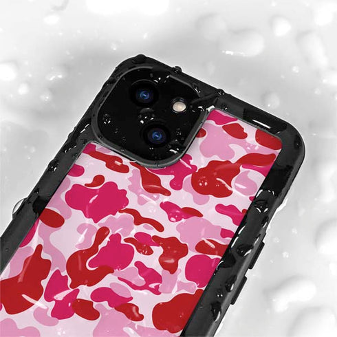 Pink Street Camo iPhone 13 Mini Waterproof Case