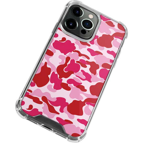 Pink Street Camo iPhone 13 Pro Clear Case