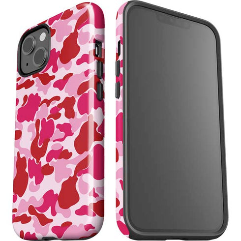 Pink Street Camo iPhone 15 Plus Impact Case