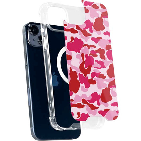 Pink Street Camo iPhone 15 Plus MagSafe Case