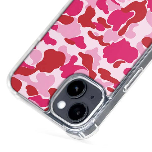Pink Street Camo iPhone 15 Plus MagSafe Case