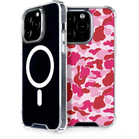 Pink Street Camo iPhone 15 Pro MagSafe Case