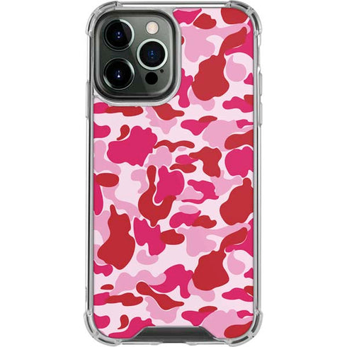 Pink Street Camo iPhone 14 Pro Max Clear Case
