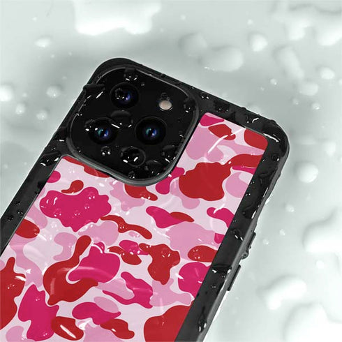 Pink Street Camo iPhone 14 Pro Max Waterproof Case