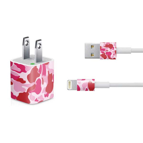 Pink Street Camo iPhone Charger (5W USB) Skin