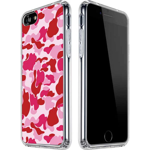 Pink Street Camo iPhone SE (2nd & 3rd Gen) Clear Case