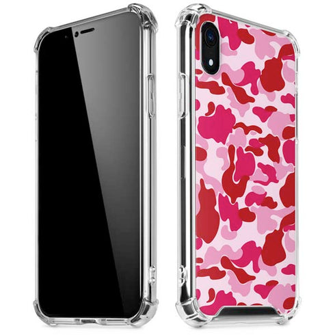 Pink Street Camo iPhone XR Clear Case