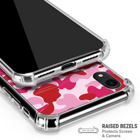 Pink Street Camo iPhone XR Clear Case