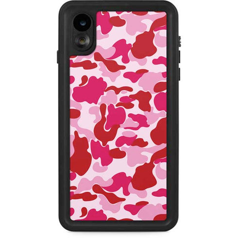 Pink Street Camo iPhone XR Waterproof Case