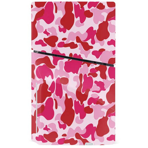 Pink Street Camo PS5 Slim Disk Bundle Skin