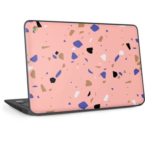 Pink Terrazzo HP Chromebook Skin