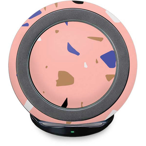 Pink Terrazzo Fast Charge Wireless Charging Stand Skin