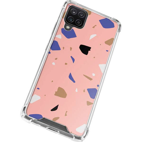Pink Terrazzo Galaxy A12 Clear Case