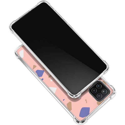 Pink Terrazzo Galaxy A12 Clear Case