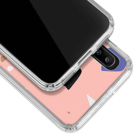 Pink Terrazzo Galaxy A20 Clear Case
