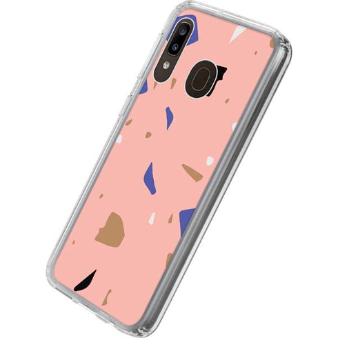 Pink Terrazzo Galaxy A20 Clear Case