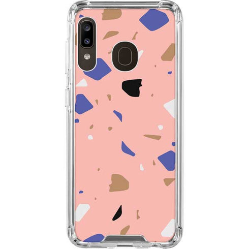 Pink Terrazzo Galaxy A30 Clear Case