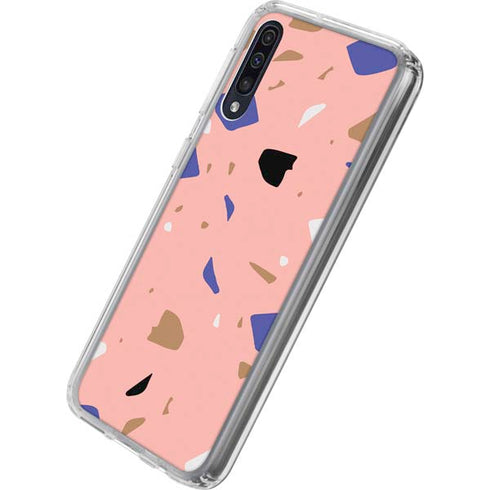 Pink Terrazzo Galaxy A50 Clear Case