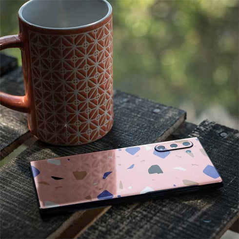 Pink Terrazzo Galaxy Note 10 Skin