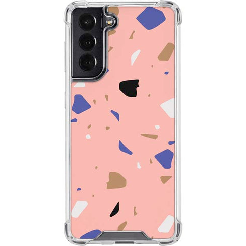 Pink Terrazzo Galaxy S22 Clear Case