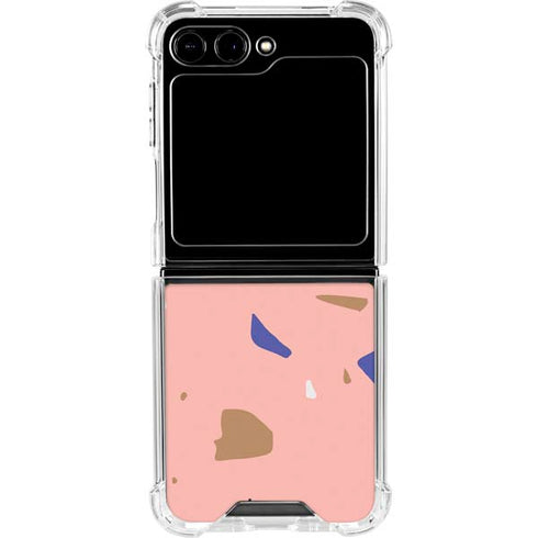 Pink Terrazzo Galaxy Z Flip5 5G Clear Case