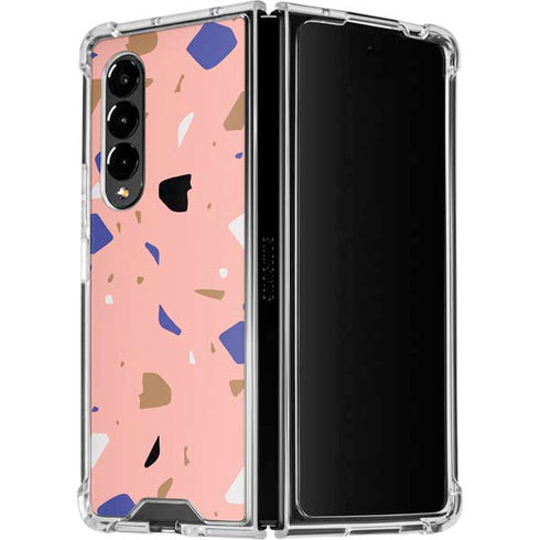 Pink Terrazzo Galaxy Z Fold4 5G Clear Case