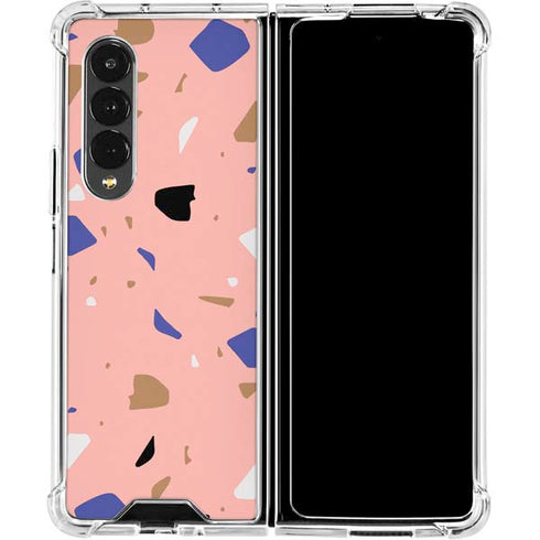 Pink Terrazzo Galaxy Z Fold4 5G Clear Case