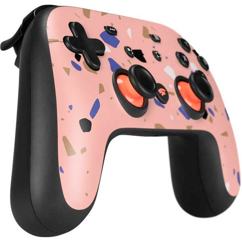 Pink Terrazzo Google Stadia Controller Skin