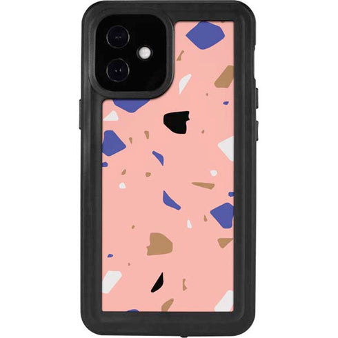 Pink Terrazzo iPhone 12 Mini Waterproof Case
