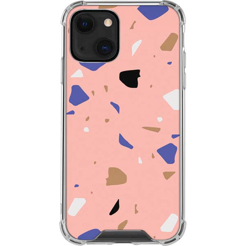 Pink Terrazzo iPhone 13 Mini Clear Case