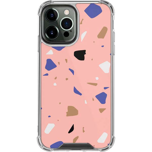 Pink Terrazzo iPhone 13 Pro Max Clear Case