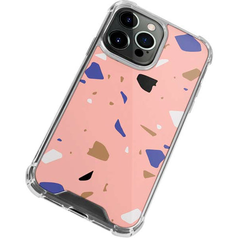 Pink Terrazzo iPhone 14 Pro Clear Case