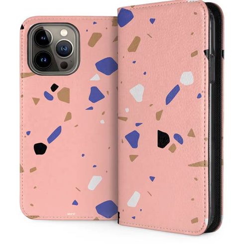 Pink Terrazzo iPhone 14 Pro Max Folio Case